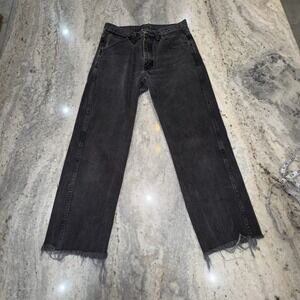 Vintage Rustler 30x25 Black Denim Ankle Cropped Jeans High Waist